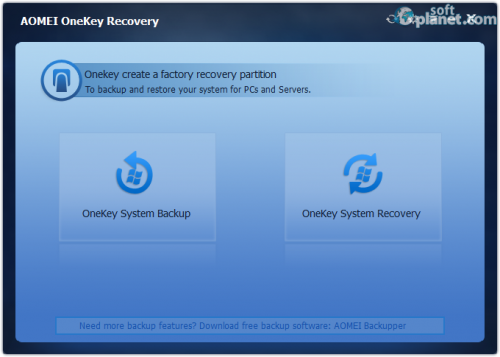 AOMEI OneKey Recovery 1.1 AOMEI OneKey Recovery 1.1