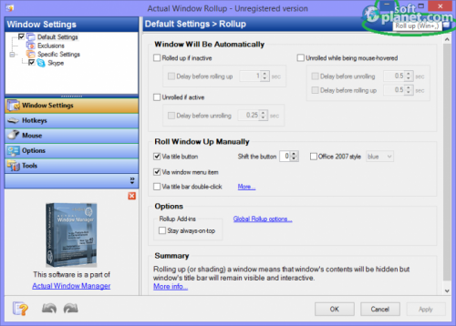 Actual Window Rollup 8.1.3 Actual Window Rollup 8.1.3