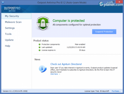 Agnitum Outpost Antivirus Pro 9.0 Build 4537.6 Agnitum Outpost Antivirus Pro 9.0 Build 4537.6