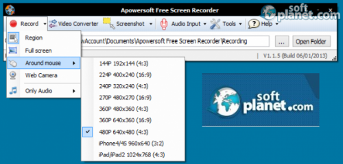 Apowersoft Free Screen Recorder 1.1.5 Apowersoft Free Screen Recorder 1.1.5
