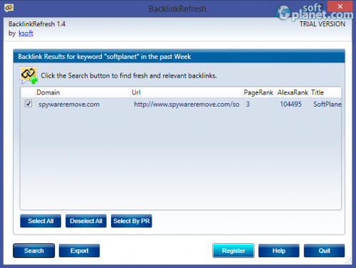 BacklinkRefresh 1.4 BacklinkRefresh 1.4