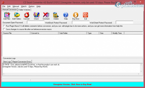 CZ Excel Converter 4.0 Build 130902 CZ Excel Converter 4.0 Build 130902