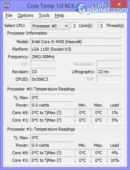 Core Temp 1.0 RC6 Core Temp 1.0 RC6