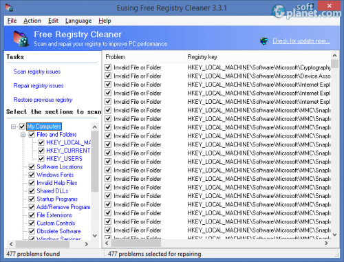 Eusing Free Registry Cleaner 3.3.1 Eusing Free Registry Cleaner 3.3.1