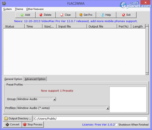 FLAC2WMA 1.0.2 FLAC2WMA 1.0.2