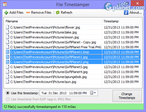 File Timestamper 1.1 File Timestamper 1.1