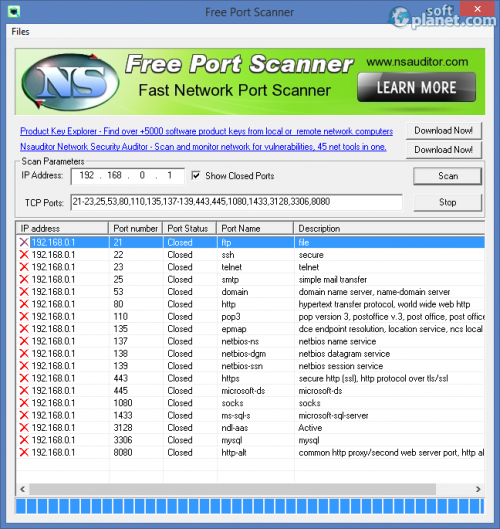 Free Port Scanner 3.3.5 Free Port Scanner 3.3.5