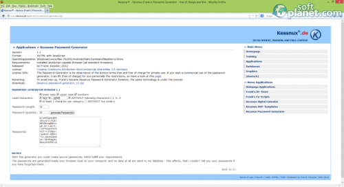 Kessnux Password Generator 1.1 Kessnux Password Generator 1.1