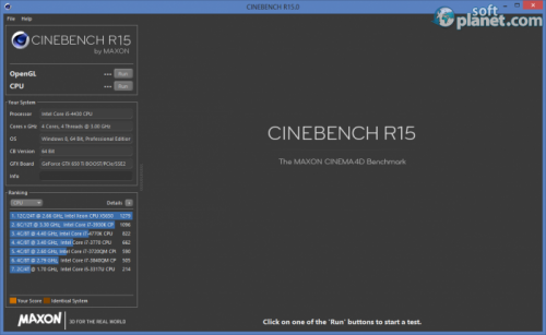 Maxon Cinebench R15 Maxon Cinebench R15