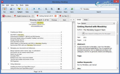 Mendeley Desktop 1.13.8 Mendeley Desktop 1.13.8