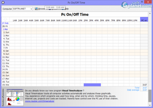 PC On/Off Time 3.2 PC On/Off Time 3.2