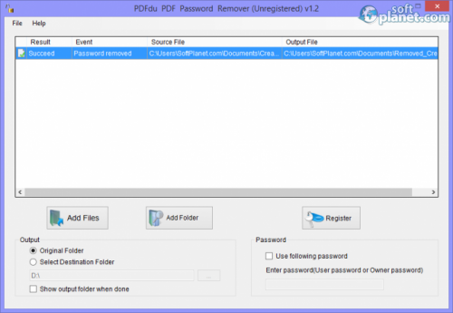 PDFdu PDF Password Remover 1.2 PDFdu PDF Password Remover 1.2