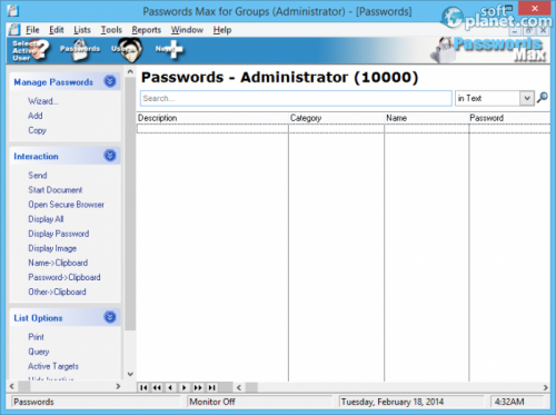 Passwords Max for Groups 5.92 Build 5907 Passwords Max for Groups 5.92 Build 5907