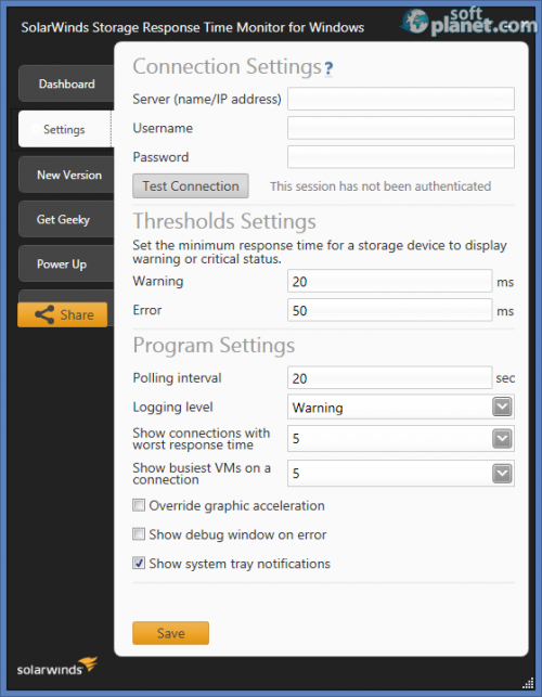 SolarWinds Storage Response Time Monitor 4.01 SolarWinds Storage Response Time Monitor 4.01