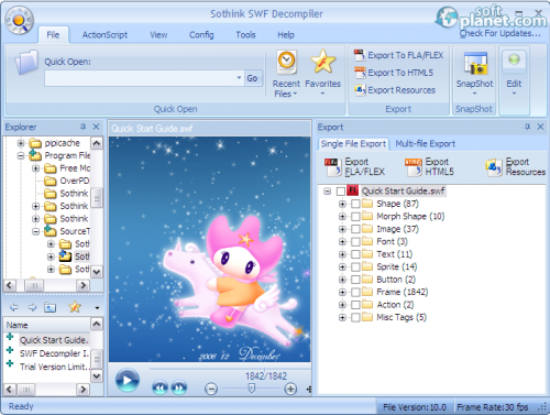 Sothink SWF Decompiler 7.4 Build 5278 Sothink SWF Decompiler 7.4 Build 5278