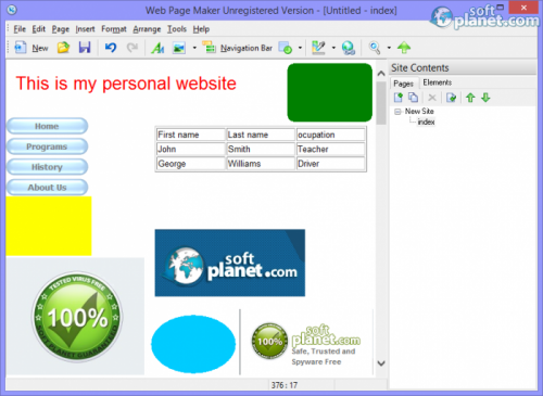 Web Page Maker 3.22 Web Page Maker 3.22